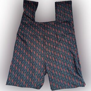 LuLaRoe Blue and Red Patterned Leggings
